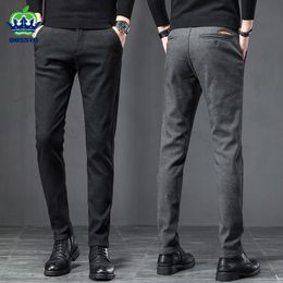 Men's Pants 2023 Spring Autumn Business Dress Men Elastic Waist Frosted Fabric Casual Trousers Formal Social Suit Pant Costume Homme 230715