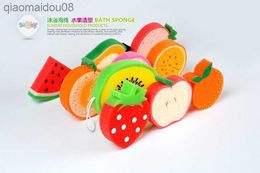 5pc Cartoon Bath Sponge Cleaning Sponge Bath Tn The Bathroom Supplies Set Nelamine Fruit Shape Stock Sponge L230704