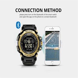 2020 Men Digital Wrist watches LED Display SMAEL Watch for male Digital clock Men Sport Watches Big Dial 8018 Wtaerproof Men Watch285W
