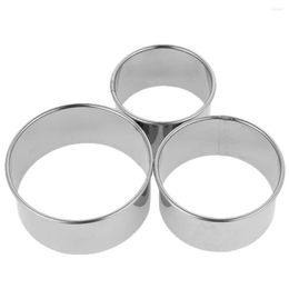 Baking Moulds 3pcs/set Stainless Steel Round Dumplings Wrappers Moulds Set Cutter Cutting Tool Cookie Tools Bakeware Dough