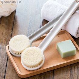 Long-handled Bath Brush Bath Towel Nylon Hair Bath Brush Soft-bristle Brush Sponges and Brushes Bathroom Accessories L230704