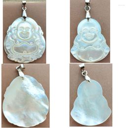 Pendant Necklaces Beautiful Jewellery Mother Of Pearl Shell Buddha Bead PWB1176