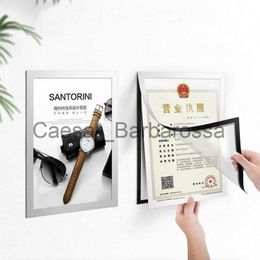 Frames Transparent PVC Magnetic Frame A4 A5 Wall Adhesive Picture Frame A3 A2 Poster Frame For Pictures Wall x0715