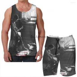 Men's Tracksuits Summer Casual Funny Print Men Tank Tops Women Ellie Guitar The Last Of Us Part 2 Board Beach Shorts Sets Fitness Vest