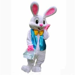 2018 Factory direct PROFESSIONAL EASTER BUNNY MASCOT COSTUME Bugs Rabbit Hare Adult Fancy Dress Cartoon Suit212z