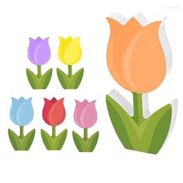Decorative Flowers Tulip Ornaments Mother's Day Party Decorations Spring Farmhouse Candycolor Painted Tulips Sign For Home Decor