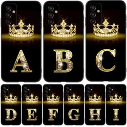 For Samsung Galaxy M13 4G Case 6.6 Inch Back Cover Phone M 13 M135 Silicone Black Tpu Gold Letters