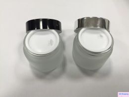 Free shipping - 50g frost glass cream jar, glass container, cosmetic packaging All-match