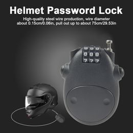 Door Locks Universal Motorcycle Helmet Password Lock Combination Lock Wire Rope Steel Cable Code Car Helmet Lock Motorcycle 230715