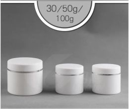 30g 50g 100g Plastic Facial Cream Jars gel cosmetic bottles Empty Plastic Jar Pot Containers PP grind arenaceous cream