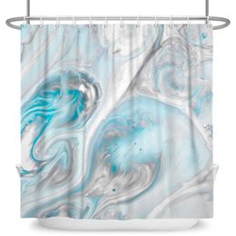 Shower Curtains Ink texture Shower Curtain Waterproof modern marble art Colourful shower curtain Home Bathroom Decoration Curtain with