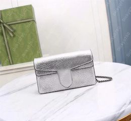 Designer silver bag women sling bags mini shoulder bag lady wallet on chain woc bags crossbody purses card holder phone purse denim chains dragon flap Luxury handbag