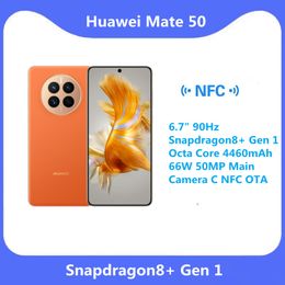 huawei mate 50 smartphone 6.7 90hz snapdragon8 gen 1 octa core 4460mah 66w 50mp main camera c nfc ota