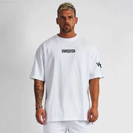 Men's T-Shirts Summer Streetwear Casual Loose Men's T-Shirt Cotton Crew Neck Printed Short Sleeve Top Jogger Gym Workout Fashion Activewear L230715