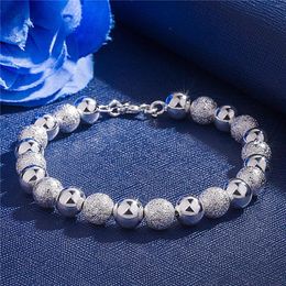 Strand Ladies Chic Sand Bead Bracelet 8mm Diameter Copper Material For Valentine's Day Christmas Gift H9