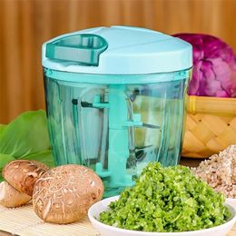 Manual Food Chopper for Vegetable Fruits Salad Nuts Garlic Onions Chopper Hand Pull String Cutter Mincer Blender Food Processor 20227C