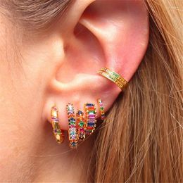 Hoop Earrings Gold Filled For Women Ear Colourful Zircon Cute Fashion Party Jewellery Wholesale Eh480