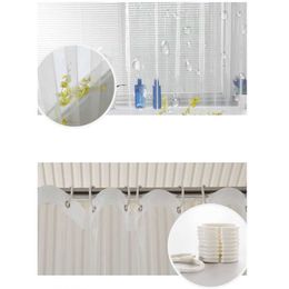 Shower Curtains High Clear Waterproof Shower Curtain Liner Peva Durable Mildew Transparent Bathroom Curtains Transparent Bath Curtain With