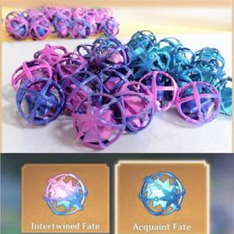 Keychains Genshin Impact Game Intertwined Acquaint Fate Keyring Cosplay Fortune Pull Luck Costume Props