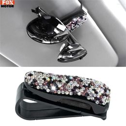 Interior Accessories 1 Pcs Universal Car Glasses Holder Box Case Card Sun Visor Organiser Sunglasses Woman Eyeglass Spectacle Clip