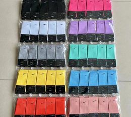 23ss designer men's and women's fashion sport socks rainbow Colour mid tube socks calf cotton socks