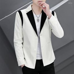 Men's Suits 2023 Fashion Brand Slim Personality Spring And Autumn Korean Small Suit British Style Casual Jacket