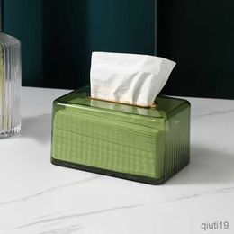 Tissue Boxes Napkins Nymph Transparent PET Tissue Box Simple Stylish Desktop Storage Car Paper Napkin Container Living Room Bedroom Home Decoration R230715