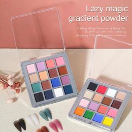 Nail Glitter 16 Colors Set Gradient Solid Powder Pigment Dust Gel Polish Art Varnishes DIY Manicure Decoration Tips 230714