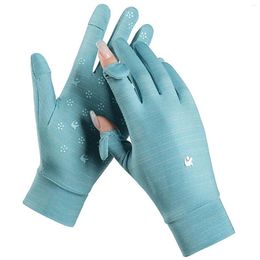 Cycling Gloves Unisex Elastic Summer Non-Slip Anti-UV Breathable For Driving Riding Fishing