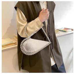 Evening Bags Fashion Women Party Heart Handbag Online Celebrity With Rhinestone Diamonds Purse Bag Niche Design Exquisite