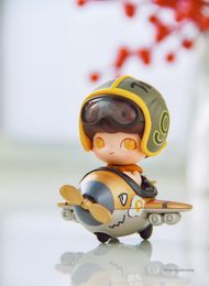 Blind box Original Dimoo Little Figure Pilot Fly Boy on Plane Designer Toy Art Collection Popmart Fair Limited Edition Figurine 230714