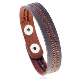 Fashion Leather Wristband Bracelet With Computerised Embroidery For Men Women Pu leather Cuff Bracelets