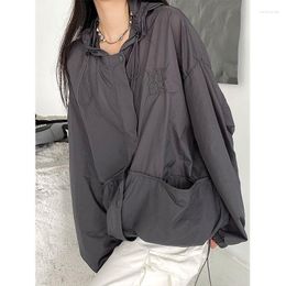 Women's Jackets Sigutan Vintage Windbreaker Jacket Women Streetwear Sport Quick Drying Coat Harajuku Oversized Sun Protection Clothing