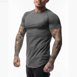 Men's T-Shirts 2021 Gym Sport Running Men T shirt Fitness Slim High Elasticity Breathable Quick Dry Bodybuilding Tight Mens Tshirt Men Tee Tops L230715
