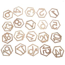 Storage Bags 1-20 Numbers Wood Signs Wedding Hexagon Table Number Wooden Rustic Engagement Sign