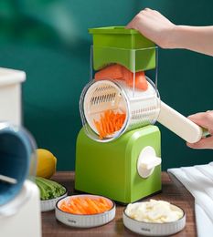 Fruit Vegetable Tools 3in1 Multifunctional Big caliber Salad maker vegetable slicer cheese grater 230715