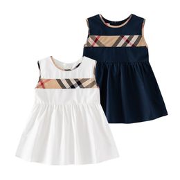 Baby Girls Dress Summer Kids Short Sleeve Dress Round Collar Children Striped Skirts Child Skirt Princess