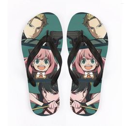 Slippers Lovely Cartoon Anime Girl Women Casual Durable Personalized Design Non-slip Flip Flop Outdoor Travel Trend Seaside Resort Shoe