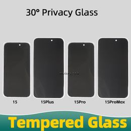 Privacy anti-spy anti-peeping tempered glass privacy screen protector for iPhone 15Pro Max 15Plus