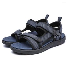 Sandals Summer Men's Breathable Fashion Comfortable Wear-resistant Casual Buckle Soft Flat Trend Non-slip Beach Shoes