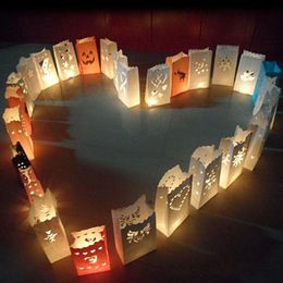 20pcs wedding decoration heartshaped flame retardant paper candle bag diy handmade paper lanterns festival romantic decorative can2646