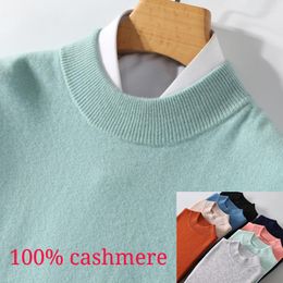 Men's Sweaters Cashmere Half Turtleneck Men Sweater Autumn Winter Warm All-Match Jumper Jersey Hombre Pull Homme Knitted Pullovers