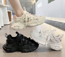 New Chunky Sneakers for Women Platform Shoes Fashion Pink Sports Shoes Woman Summer Breathable Mesh Casual Walking Shoes