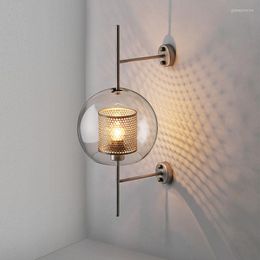 Wall Lamp Modern Glass For Home Bedroom Art Decoration Read Lights El Coffee Shop Hallway Staircase Sconce Restaurant Lampara