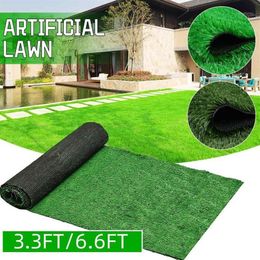 Artificial Grass Turf Carpet Artificial Grass Outdoor Rug Synthetic Fake Faux Garden Lawn Landscape Simulation Plant Decor1186v