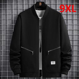 Men's Jackets 2023 Spring Jacket Baseball Fashion Casual Stand-up Collar Windproof Coat Large Size 8XL Clothing