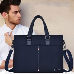 Briefcases Casual Men's Business Briefcase Men Handbag Oxford Wear-resistant Shoulder Bag Male Shoulder Office Bags Bolso Hombre 230714
