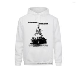 Men's Hoodies Pullover Bismarck Battleship For Men's Long Sleeve Slim Fit Sweatshirt Graphic Printed Hoody