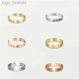 Designer Ring Rings High quality Love Screw Ring Men's and women's ring classic luxury titanium steel alloy material never fade non allergic - 4/5/6mm