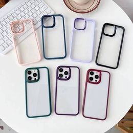For iphone 15 14 13 12 11 Pro max plus XR XS 7 8 Transparent phone case tpu acrylic Mobile Cover